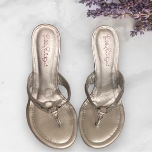 NWOT Lilly Pulitzer Silver Metallic Shoes